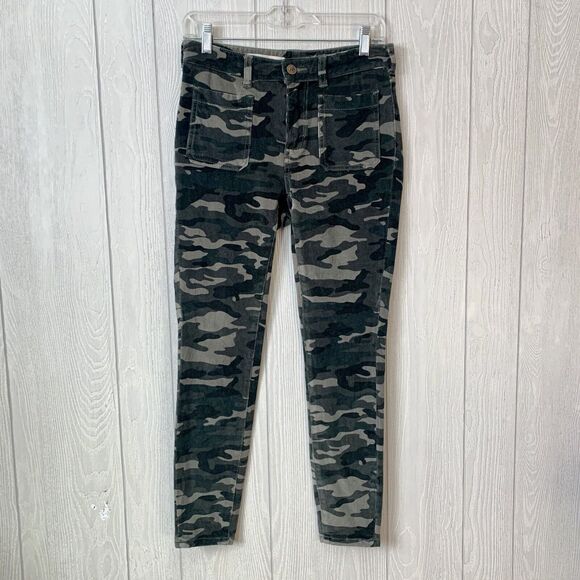 Pilcro Anthropologie High Rise Skinny Camo Pant  Cords Size 26 - Picture 1 of 7